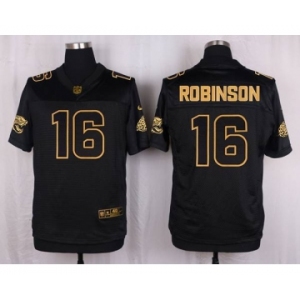 nike nfl jerseys jacksonville jaguars #16 robinson black gold collection[Elite]