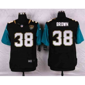 nike nfl jerseys jacksonville jaguars #38 brown black[Elite]