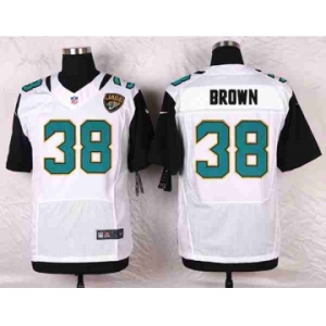 nike nfl jerseys jacksonville jaguars #38 brown white[Elite]