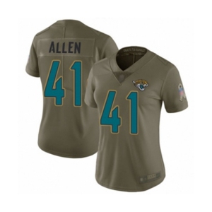 Women Jacksonville Jaguars #41 Josh Allen Limited Olive 2017 Salute to Service Football Jersey
