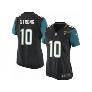 Women Nike Jacksonville Jaguars #10 Jaelen Strong Game Black Alternate NFL Jersey