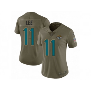 Women Nike Jacksonville Jaguars #11 Marqise Lee Limited Olive 2017 Salute to Service NFL Jersey