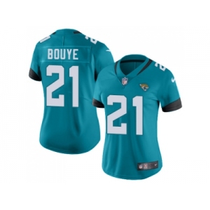 Women Nike Jacksonville Jaguars #21 A.J. Bouye Teal Green Team Color Stitched NFL Vapor Untouchable Limited Jersey