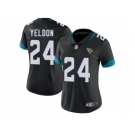 Women Nike Jacksonville Jaguars #24 T.J. Yeldon Black Alternate Stitched NFL Vapor Untouchable Limited Jersey