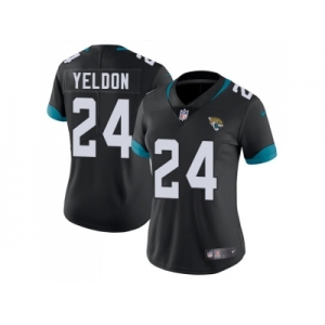 Women Nike Jacksonville Jaguars #24 T.J. Yeldon Black Alternate Stitched NFL Vapor Untouchable Limited Jersey