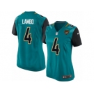 Women Nike Jacksonville Jaguars #4 Josh Lambo Game Teal Green Team Color NFL Jersey