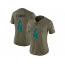 Women Nike Jacksonville Jaguars #4 Josh Lambo Limited Olive 2017 Salute to Service NFL Jersey