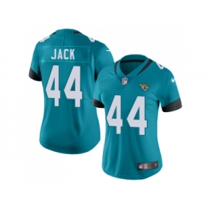 Women Nike Jacksonville Jaguars #44 Myles Jack Teal Green Team Color Stitched NFL Vapor Untouchable Limited Jersey