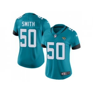 Women Nike Jacksonville Jaguars #50 Telvin Smith Teal Green Team Color Stitched NFL Vapor Untouchable Limited Jersey