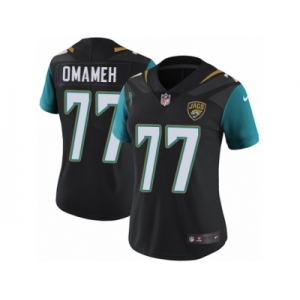 Women Nike Jacksonville Jaguars #77 Patrick Omameh Black Alternate Vapor Untouchable Limited Player NFL Jersey