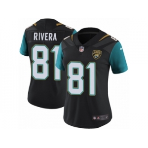 Women Nike Jacksonville Jaguars #81 Mychal Rivera Black Alternate Vapor Untouchable Limited Player NFL Jersey