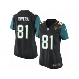 Women Nike Jacksonville Jaguars #81 Mychal Rivera Game Black Alternate NFL Jersey