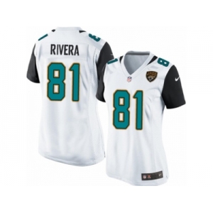 Women Nike Jacksonville Jaguars #81 Mychal Rivera Game White NFL Jersey