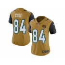 Women Nike Jacksonville Jaguars #84 Keelan Cole Limited Gold Rush Vapor Untouchable NFL Jersey