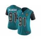 Women Nike Jacksonville Jaguars #91 Yannick Ngakoue Teal Green Team Color Stitched NFL Vapor Untouchable Limited Jersey