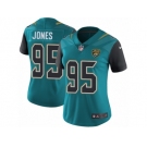 Women Nike Jacksonville Jaguars #95 Abry Jones Teal Green Team Color Vapor Untouchable Limited Player NFL Jersey