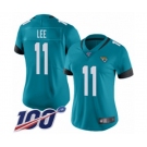 Women's Jacksonville Jaguars #11 Marqise Lee Teal Green Alternate Vapor Untouchable Limited Player 100th Season Football Jersey