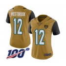 Women's Jacksonville Jaguars #12 Dede Westbrook Limited Gold Rush Vapor Untouchable 100th Season Football Jersey