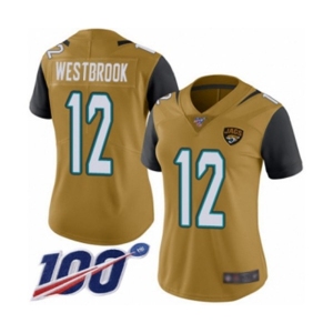 Women's Jacksonville Jaguars #12 Dede Westbrook Limited Gold Rush Vapor Untouchable 100th Season Football Jersey