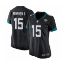 Women's Jacksonville Jaguars #15 Gardner Minshew II Game Black Team Color Football Jersey