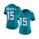 Women's Jacksonville Jaguars #15 Gardner Minshew II Teal Green Alternate Vapor Untouchable Limited Player Football Jersey