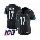 Women's Jacksonville Jaguars #17 DJ Chark Black Team Color Vapor Untouchable Limited Player 100th Season Football Jersey