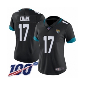 Women's Jacksonville Jaguars #17 DJ Chark Black Team Color Vapor Untouchable Limited Player 100th Season Football Jersey