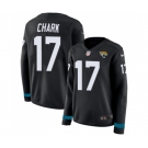 Women's Jacksonville Jaguars #17 DJ Chark Limited Black Therma Long Sleeve Football Jersey