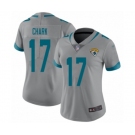 Women's Jacksonville Jaguars #17 DJ Chark Silver Inverted Legend Limited Football Jersey