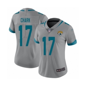Women's Jacksonville Jaguars #17 DJ Chark Silver Inverted Legend Limited Football Jersey