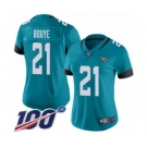 Women's Jacksonville Jaguars #21 A.J. Bouye Teal Green Alternate Vapor Untouchable Limited Player 100th Season Football Jersey
