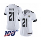 Women's Jacksonville Jaguars #21 A.J. Bouye White Vapor Untouchable Limited Player 100th Season Football Jersey