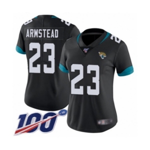 Women's Jacksonville Jaguars #23 Ryquell Armstead Black Team Color Vapor Untouchable Limited Player 100th Season Football Jersey