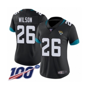 Women's Jacksonville Jaguars #26 Jarrod Wilson Black Team Color Vapor Untouchable Limited Player 100th Season Football Jersey