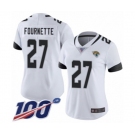 Women's Jacksonville Jaguars #27 Leonard Fournette White Vapor Untouchable Limited Player 100th Season Football Jersey