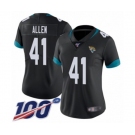 Women's Jacksonville Jaguars #41 Josh Allen Black Team Color Vapor Untouchable Limited Player 100th Season Football Jersey