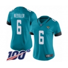 Women's Jacksonville Jaguars #6 Cody Kessler Teal Green Alternate Vapor Untouchable Limited Player 100th Season Football Jersey