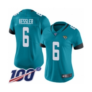 Women's Jacksonville Jaguars #6 Cody Kessler Teal Green Alternate Vapor Untouchable Limited Player 100th Season Football Jersey