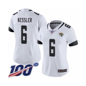 Women's Jacksonville Jaguars #6 Cody Kessler White Vapor Untouchable Limited Player 100th Season Football Jersey