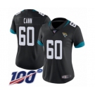 Women's Jacksonville Jaguars #60 A. J. Cann Black Team Color Vapor Untouchable Limited Player 100th Season Football Jersey