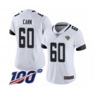 Women's Jacksonville Jaguars #60 A. J. Cann White Vapor Untouchable Limited Player 100th Season Football Jersey