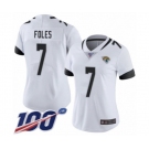 Women's Jacksonville Jaguars #7 Nick Foles White Vapor Untouchable Limited Player 100th Season Football Jersey