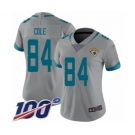 Women's Jacksonville Jaguars #84 Keelan Cole Silver Inverted Legend Limited 100th Season Football Jersey