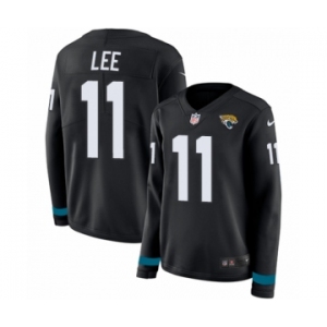 Women's Nike Jacksonville Jaguars #11 Marqise Lee Limited Black Therma Long Sleeve NFL Jersey