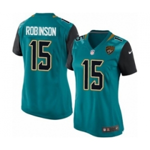 Women's Nike Jacksonville Jaguars #15 Allen Robinson Game Teal Green Team Color NFL Jersey