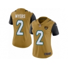Women's Nike Jacksonville Jaguars #2 Jason Myers Limited Gold Rush NFL Jersey