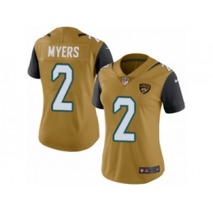 Women's Nike Jacksonville Jaguars #2 Jason Myers Limited Gold Rush NFL Jersey