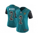 Women's Nike Jacksonville Jaguars #2 Jason Myers Vapor Untouchable Limited Teal Green Team Color NFL Jersey