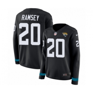Women's Nike Jacksonville Jaguars #20 Jalen Ramsey Limited Black Therma Long Sleeve NFL Jersey