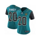 Women's Nike Jacksonville Jaguars #20 Jalen Ramsey Vapor Untouchable Limited Teal Green Team Color NFL Jersey